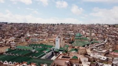 Hava görünümünde Fas fez Medina