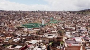 Hava görünümünde Fas fez Medina