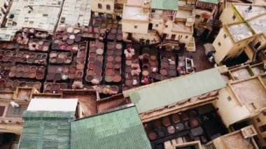 Fez Şehir Fas gökten görülen tabakhane