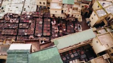 Fez Şehir Fas gökten görülen tabakhane