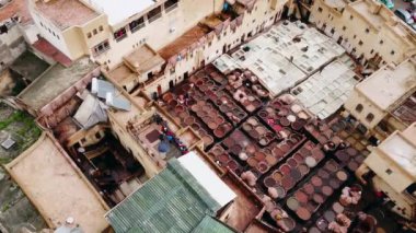 Fez Şehir Fas gökten görülen tabakhane