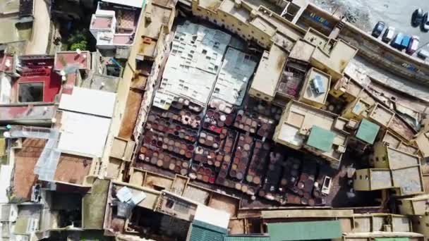 Medina Fez Morocco Aerial View — Stock Video