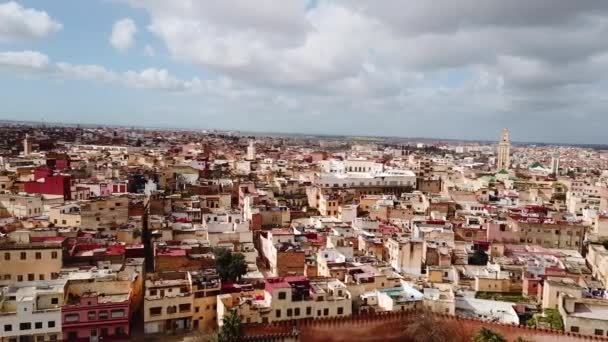 Città Imperiale Vista Aerea Marocco — Video Stock