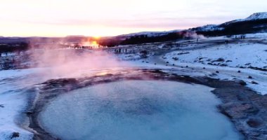 Gayzer hava görünümünde, İzlanda