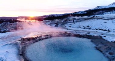 Gayzer hava görünümünde, İzlanda