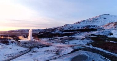 Gayzer hava görünümünde, İzlanda