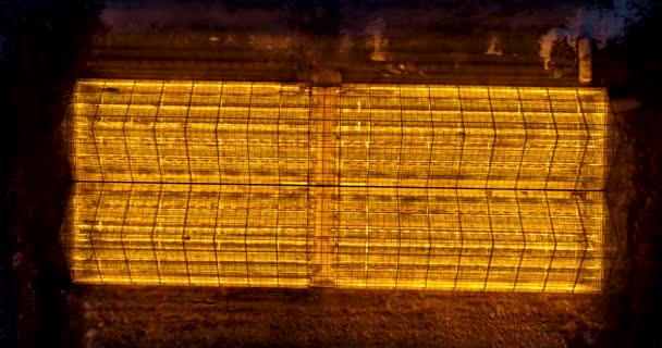 航空写真ビュー アイスランドで照らされた温室効果 — ストック動画
