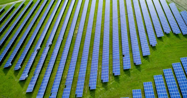 Solar Panels Aerial View — Stock Photo, Image