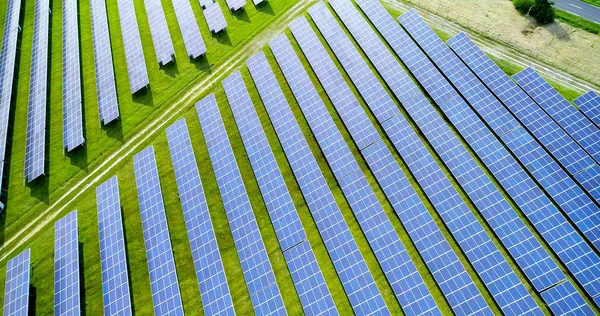 Panneaux Solaires Vue Aérienne — Photo