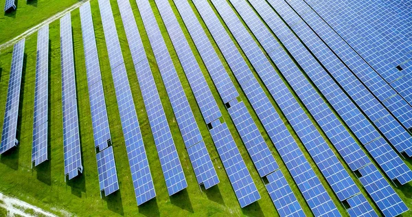 Paneles Solares Vista Aérea — Foto de Stock