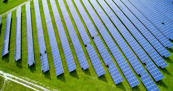 Paneles Solares Vista Aérea — Foto de Stock