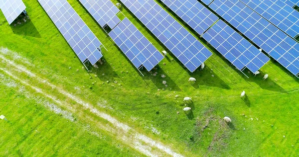 Hava görünümünde güneş panelleri
