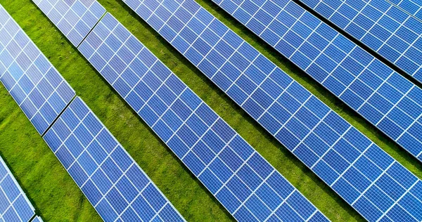 Paneles Solares Vista Aérea — Foto de Stock