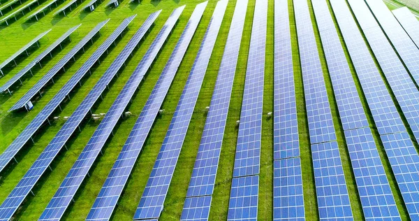 Hava görünümünde güneş panelleri
