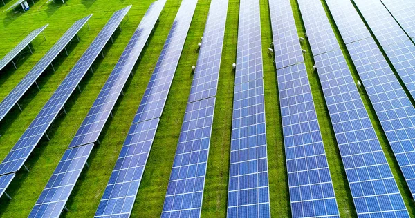 Paneles Solares Vista Aérea — Foto de Stock