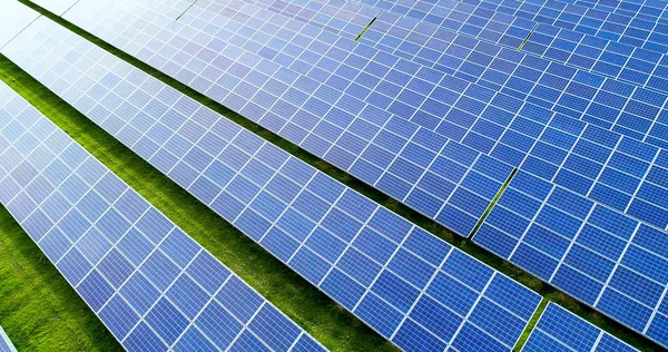 Solar Panels Aerial View — Stock Photo, Image