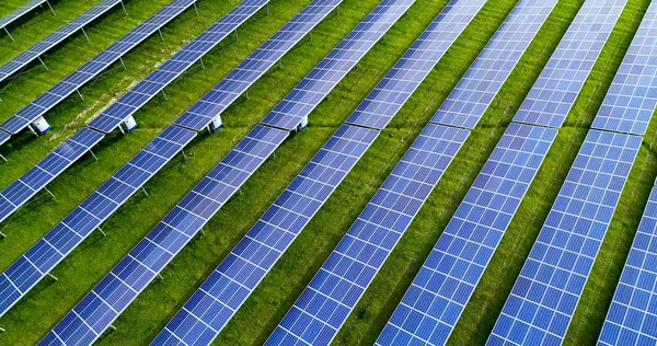 Paneles Solares Vista Aérea — Foto de Stock