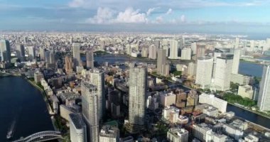 Tokyo körfezi havadan görünüyor.