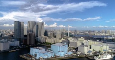 Tokyo körfezi havadan görünüyor.