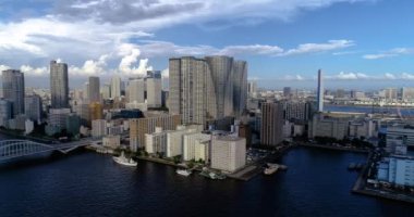 Tokyo körfezi havadan görünüyor.