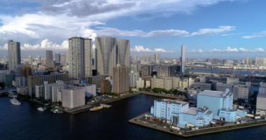 Tokyo körfezi havadan görünüyor.