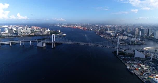 Ponte Arco Íris Rio Sumida Tóquio Japão Esta Ponte Referência — Vídeo de Stock