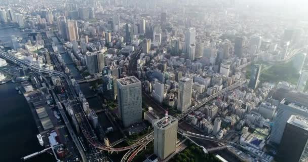 Tokiói Öböl Légi Kilátással — Stock videók