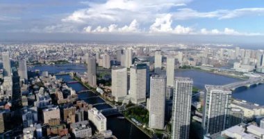 Tokyo körfezi havadan görünüyor.