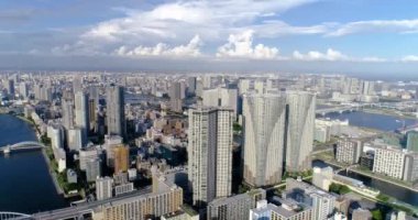 Tokyo körfezi havadan görünüyor.