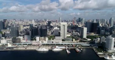 Tokyo körfezi havadan görünüyor.