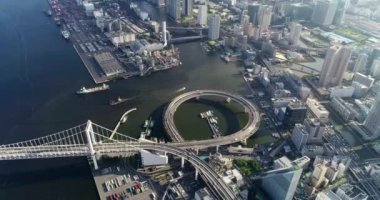 Tokyo Körfezi'İnterchanger havadan görünümü