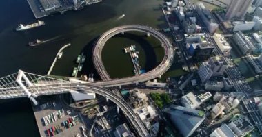 Tokyo Körfezi'İnterchanger havadan görünümü