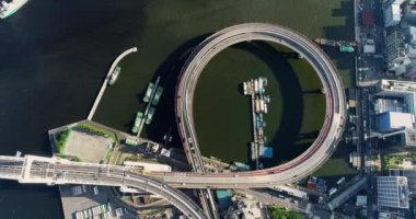 Tokyo Körfezi'İnterchanger havadan görünümü