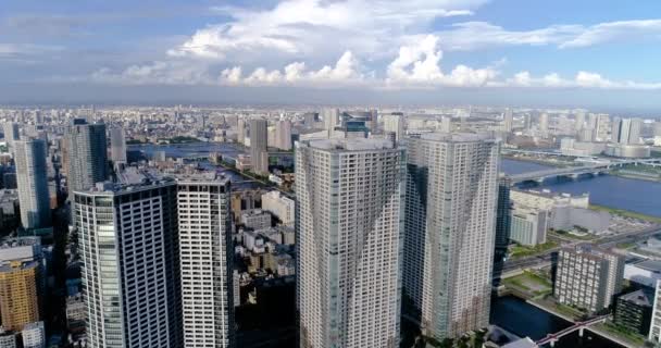 Tokio Baai Lucht Uitzicht — Stockvideo