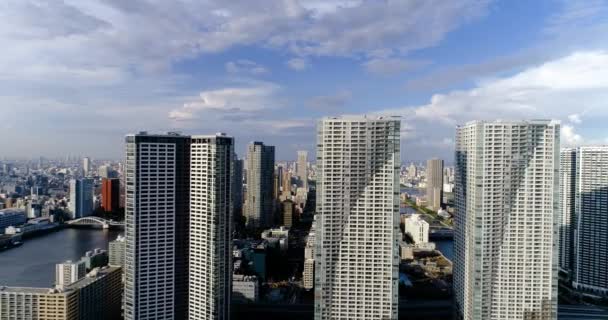 Tokyo Bay Aerial View — Stock Video