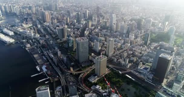 Baía Tóquio Vista Aérea — Vídeo de Stock