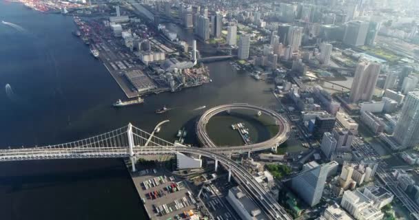 Intercambiador Baía Tóquio Vista Aérea — Vídeo de Stock