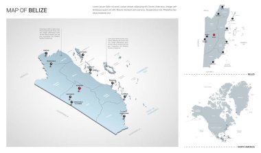 Belize ülkesinin vektör seti. 