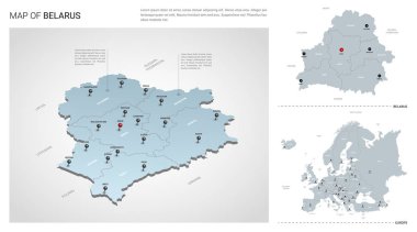 Belarus ülkesinin vektör seti. 