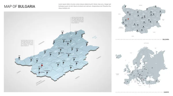 Conjunto de vectores del país de Bulgaria . — Vector de stock