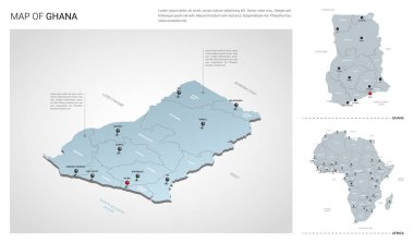 Gana ülkesinin vektör seti. 
