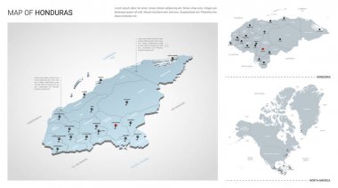 Honduras ülkesinin vektör seti. 