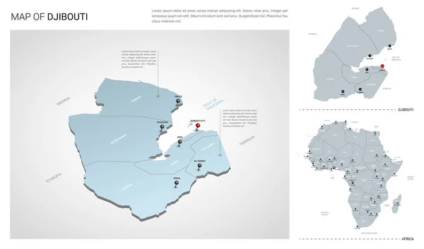 Σύνολο διανύσματος της χώρας του Τζιμπουτί. — Διανυσματικό Αρχείο