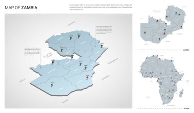 Zambiya ülke vector set.