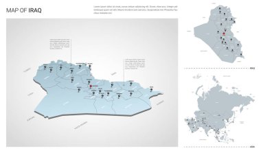 Irak ülkesinin vektör seti.  