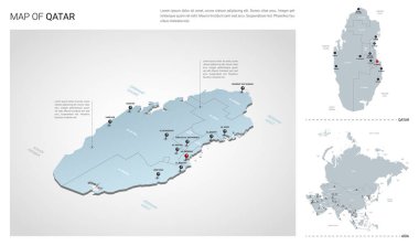 Katar ülkesinin vektör seti. 