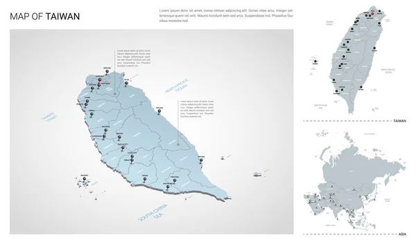 Vector set of Taiwan country.