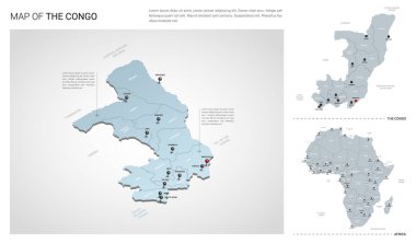 Kongo ülkesinin vektör seti.  