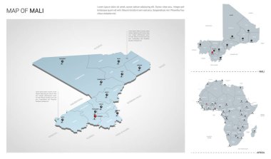 Mali ülkesinin vektör seti.  