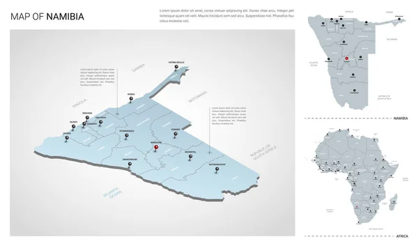 Vektorsett fra Namibia . – stockvektor